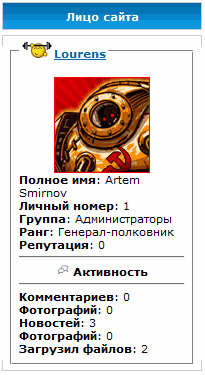 Лицо сайта