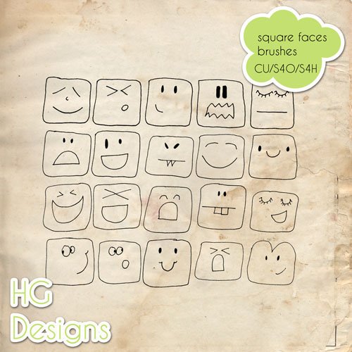 Square Faces Brushes